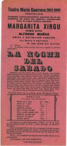 Cartel de representación teatral en Novelda. AHPA.
